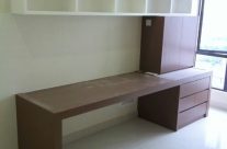 Study Desk with Bookshelves & Display Shelves