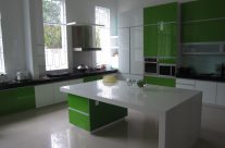 2-tone Modern Kitchen Cabinet with Standalone Counter